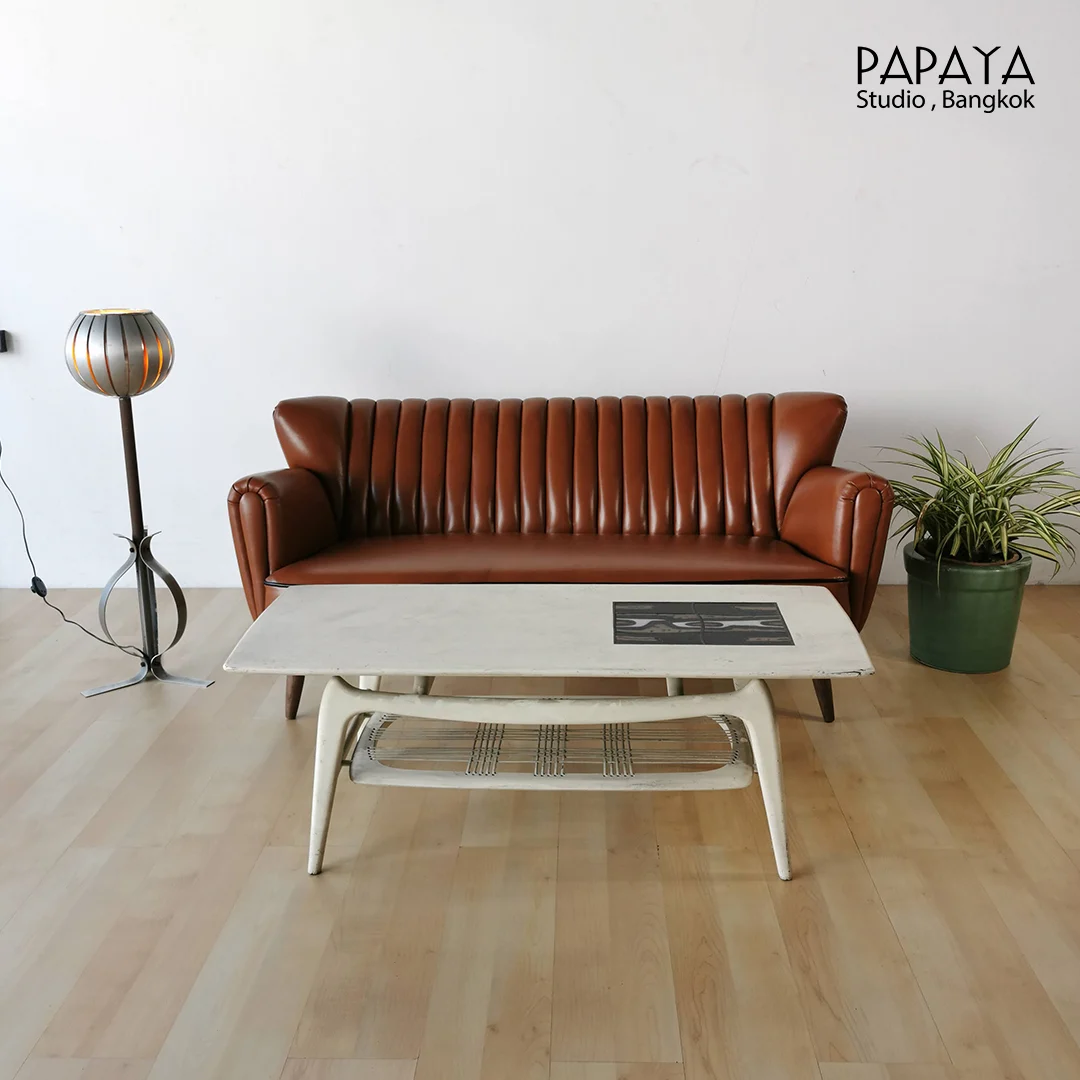Vintage Leather Sofa - Image 2