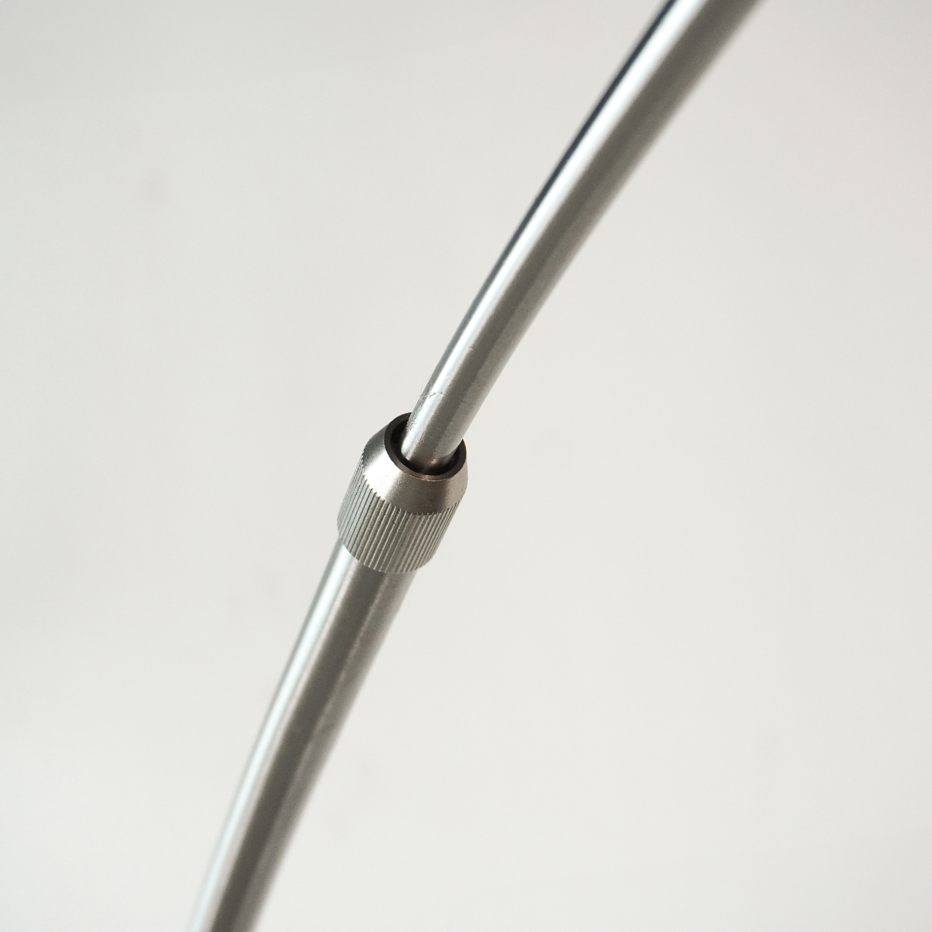 Sleek chrome arch modern lamp warm lighting - Image 8