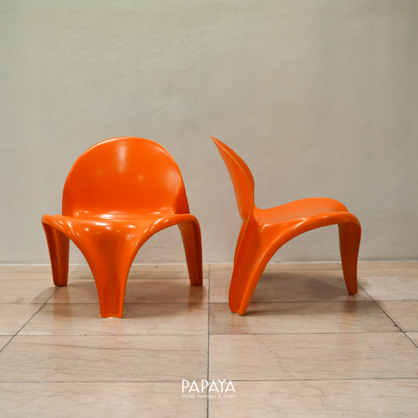 Orange Space Age Chair, 1970s