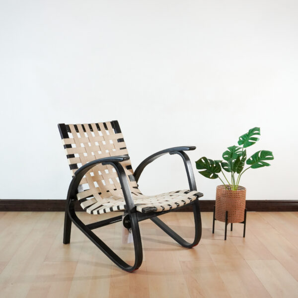 Beechwood armchairs with tattered seat