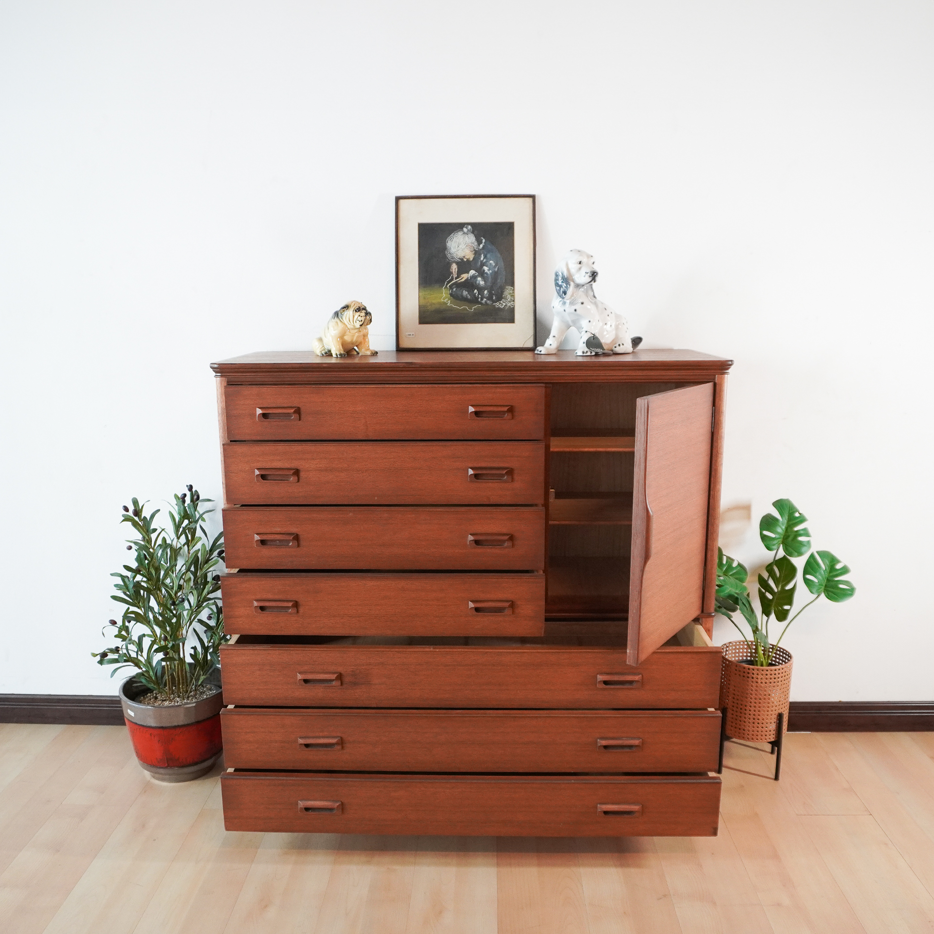 Rare high chest of drawer teak wood Vinde Møbelfabrik, Denmark, 1960s - Image 2