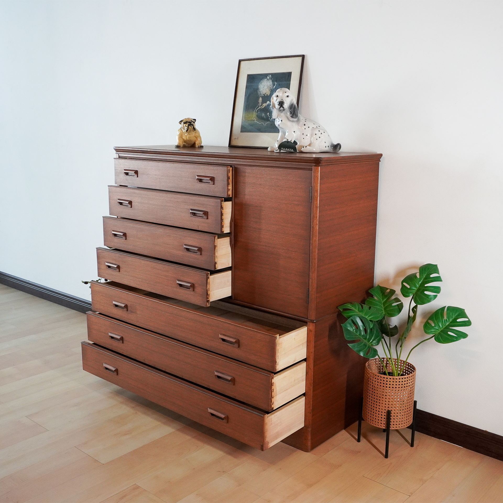 Rare high chest of drawer teak wood Vinde Møbelfabrik, Denmark, 1960s - Image 3