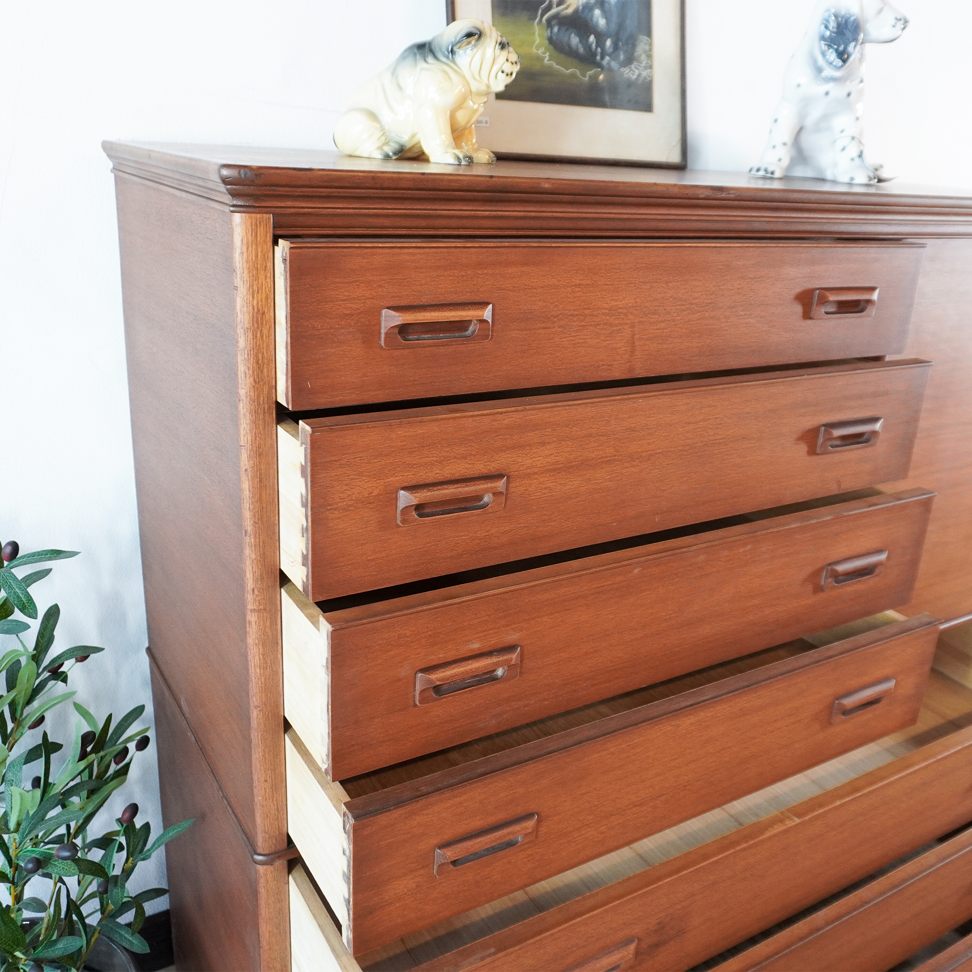 Rare high chest of drawer teak wood Vinde Møbelfabrik, Denmark, 1960s - Image 4