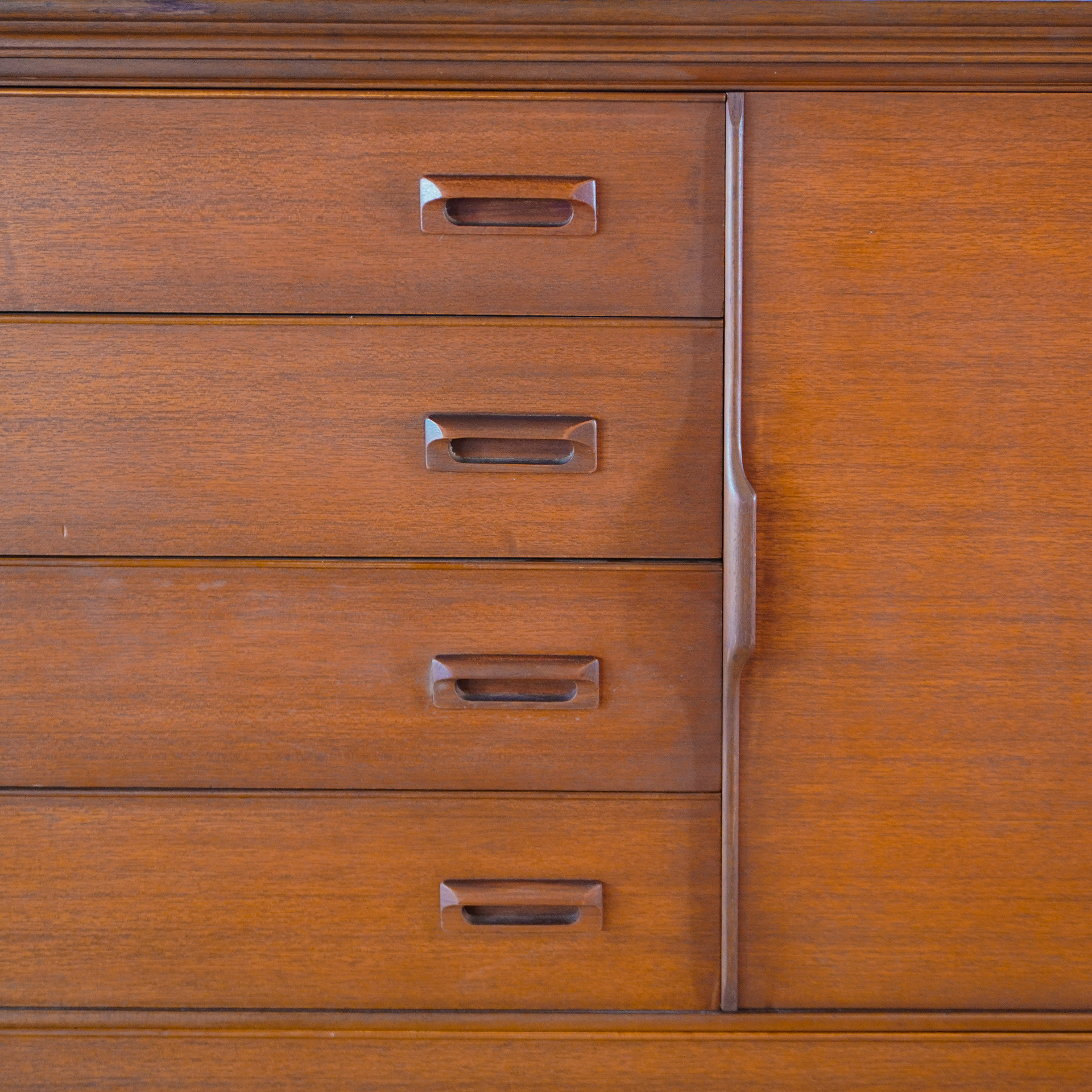 Rare high chest of drawer teak wood Vinde Møbelfabrik, Denmark, 1960s - Image 6