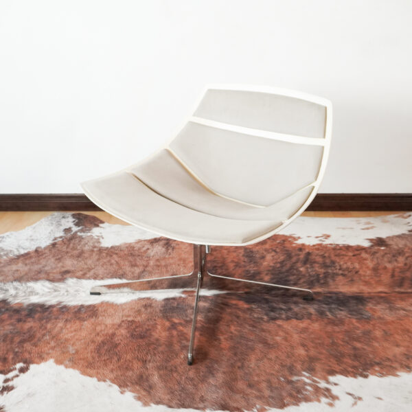 Swivel Chairs in Steel and Fabric.