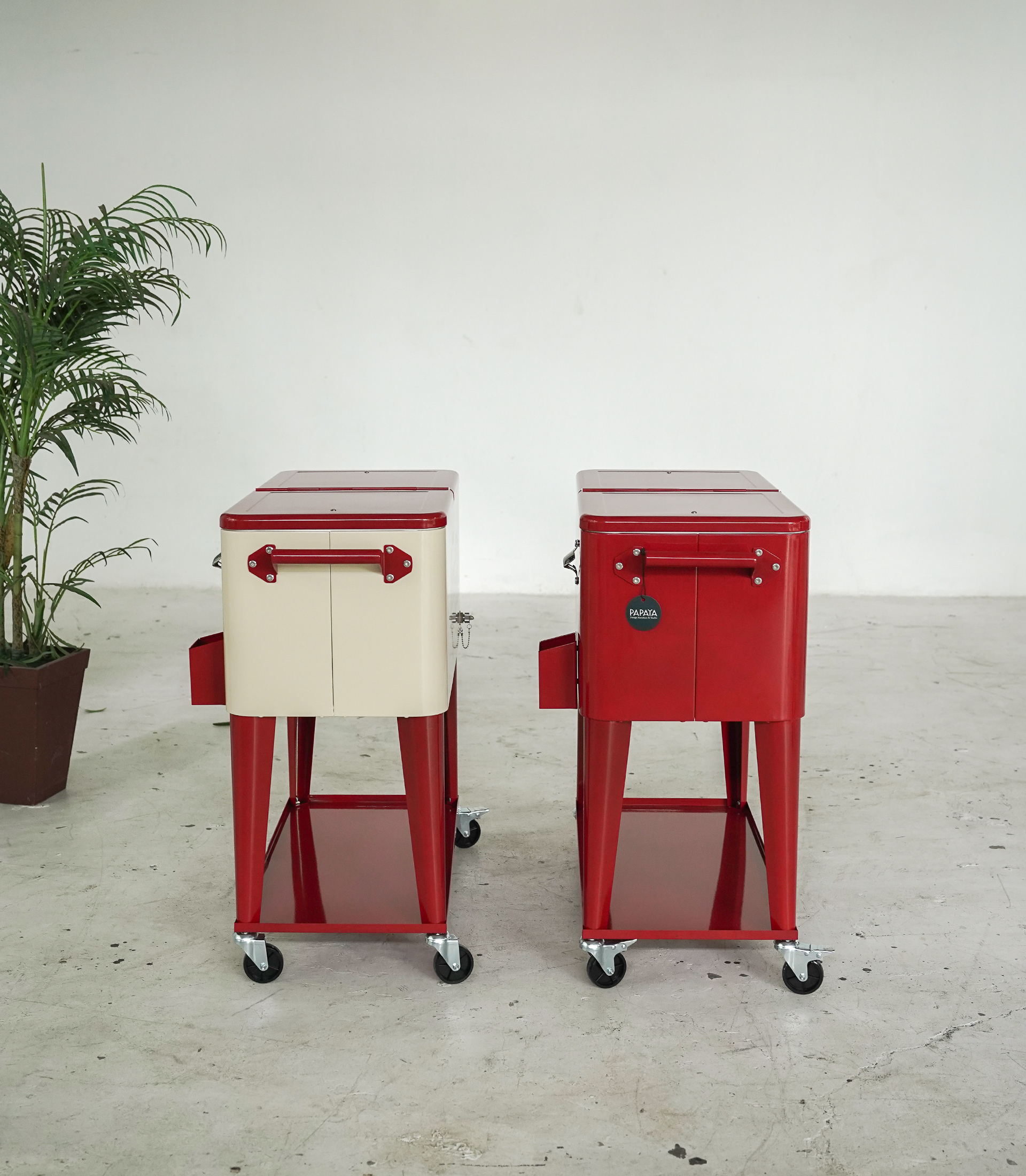 Vintage Coca-Cola Rolling Cooler Cart - Image 6
