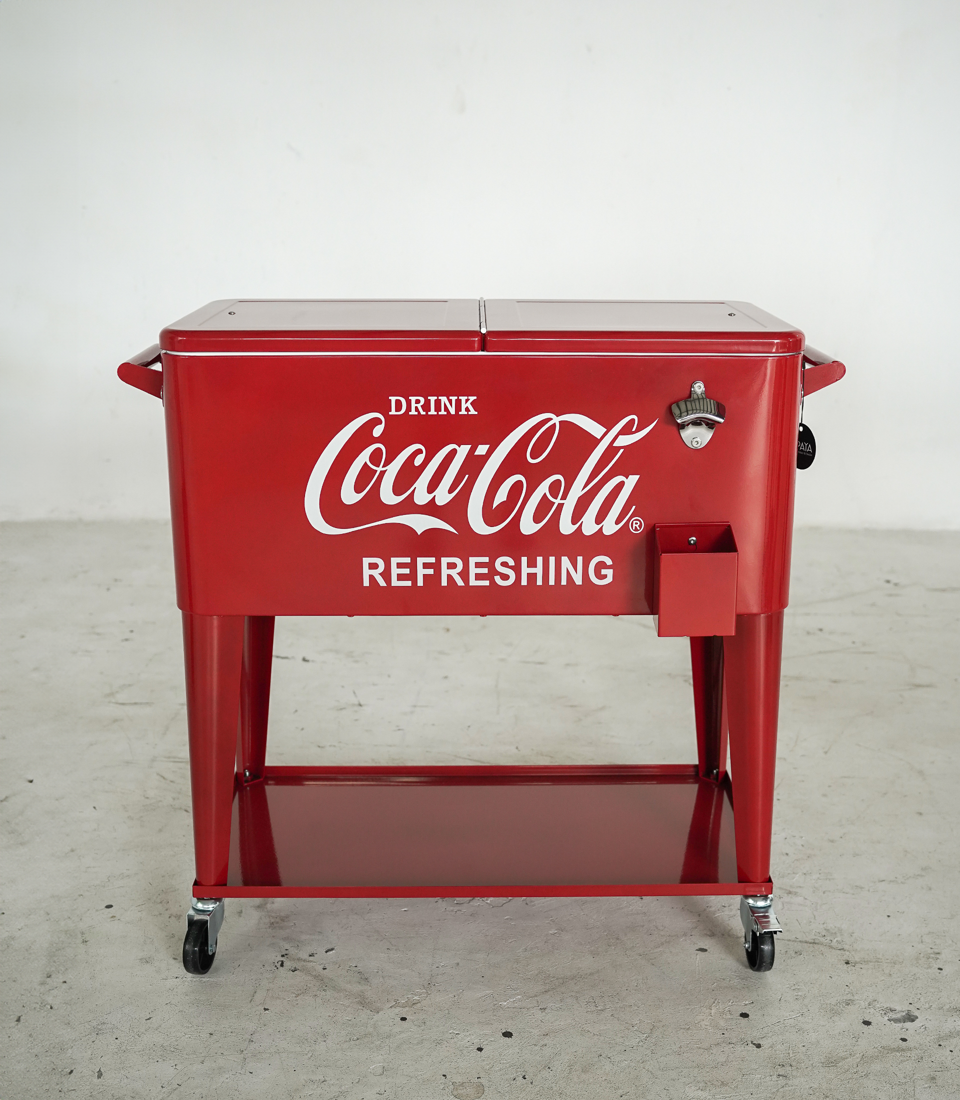Vintage Coca-Cola Rolling Cooler Cart - Image 7