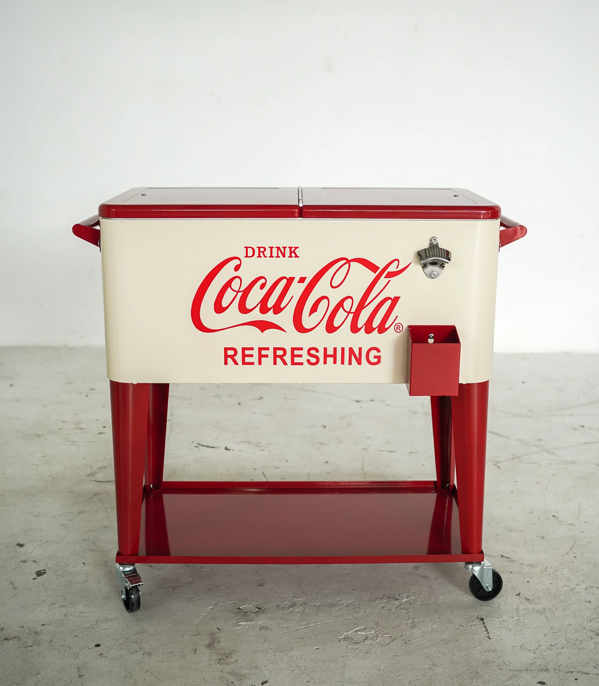 Vintage Coca-Cola Rolling Cooler Cart - Image 8