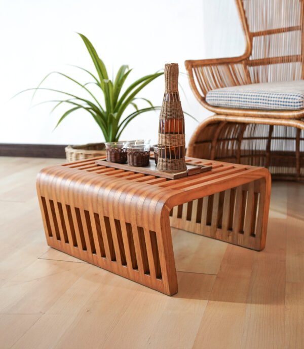 Curve Wood Low Table.