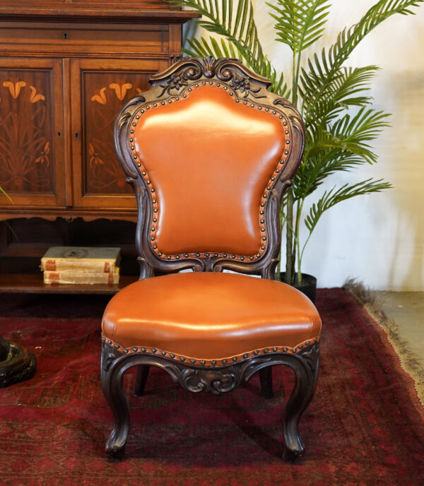 Louis XVl Leather Upholstered Dining Chairs