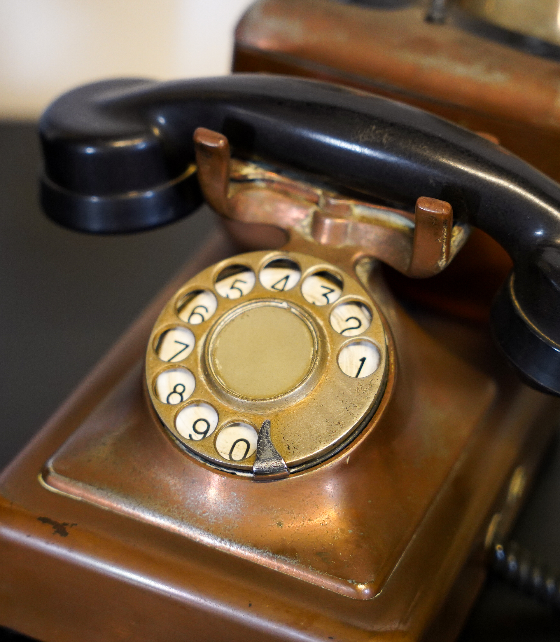Antique Telephone Copper Telephone Bell 1920 - Image 3
