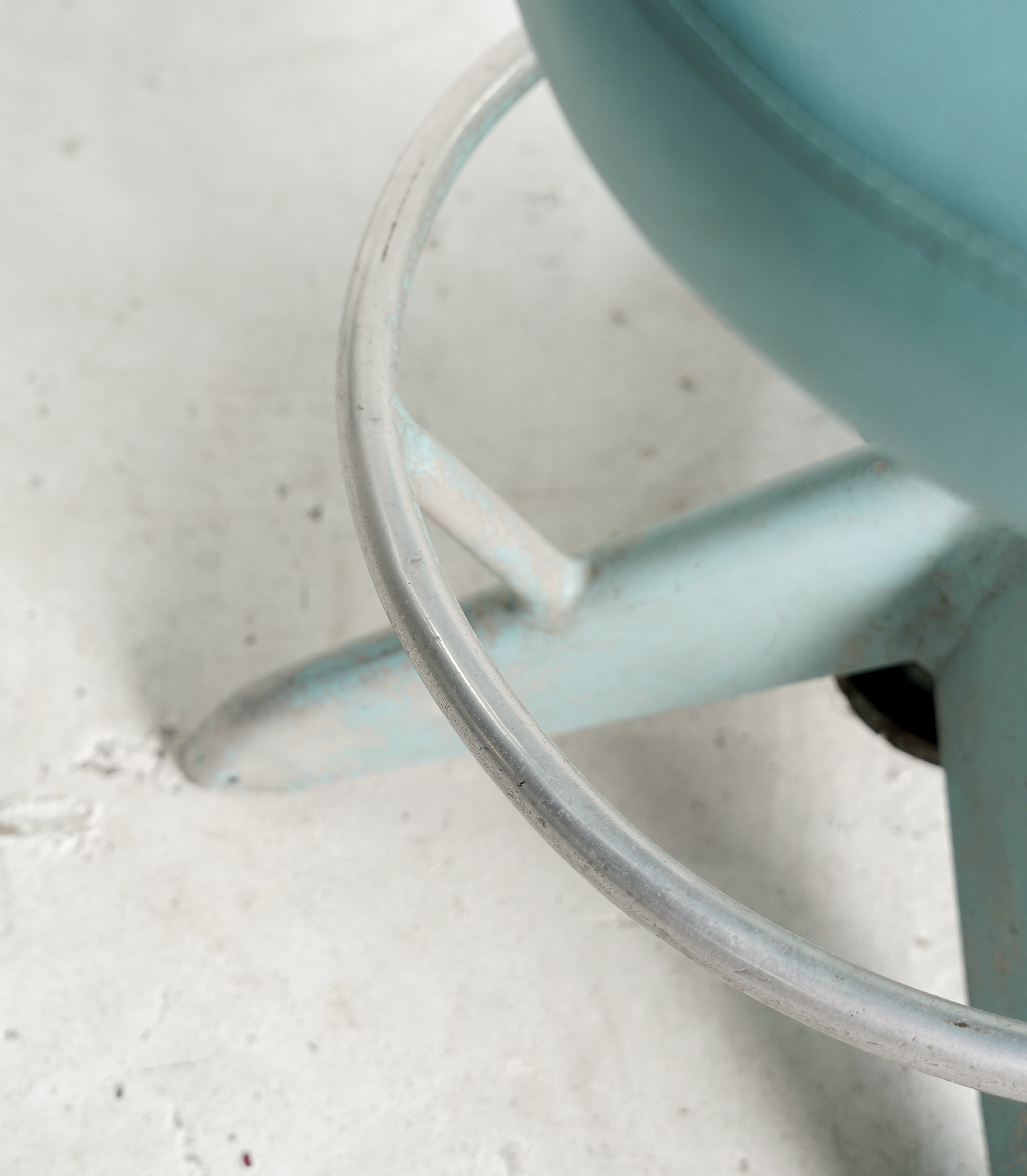 Teal Industrial Swivel Stool - Image 4