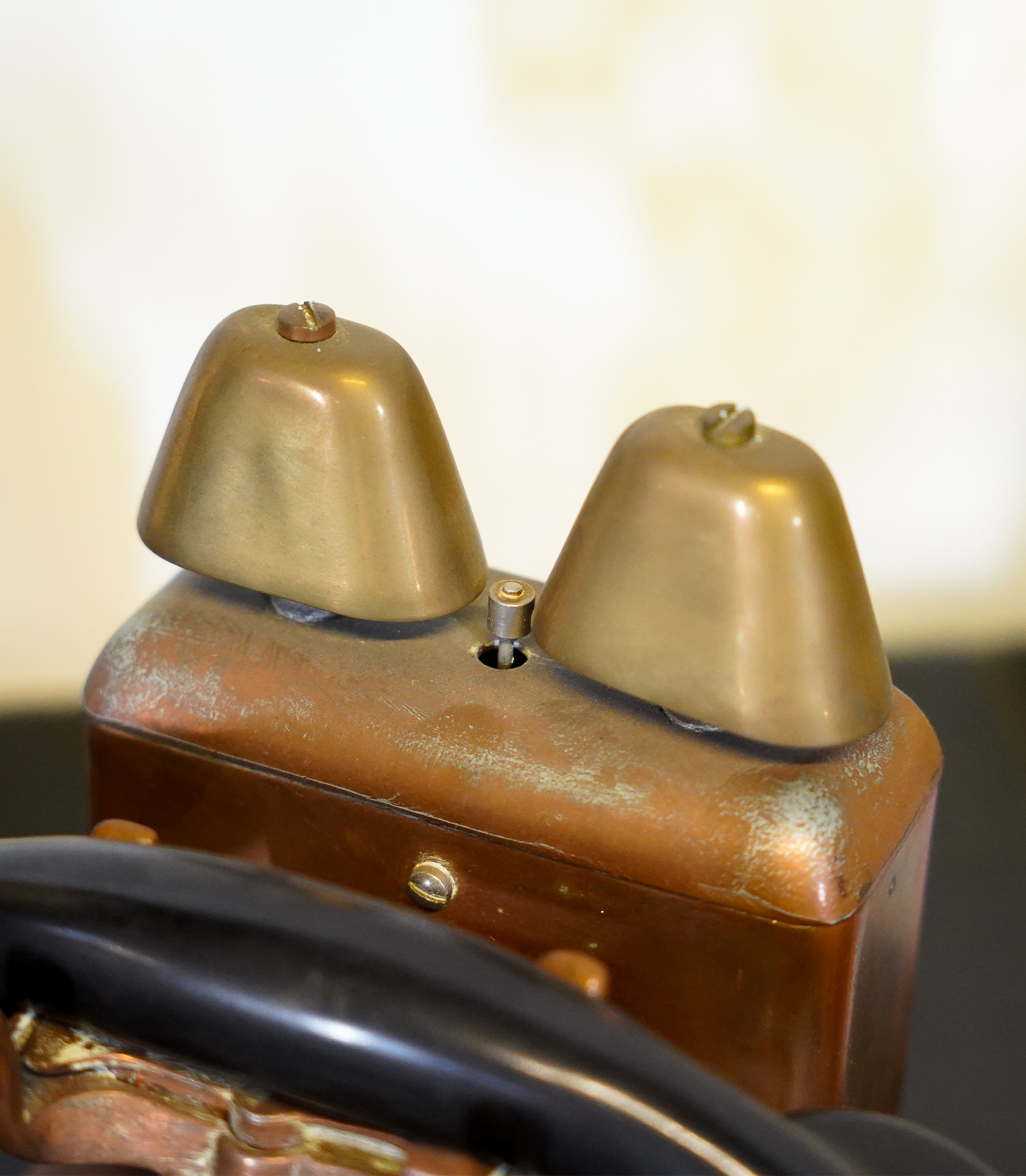 Antique Telephone Copper Telephone Bell 1920 - Image 2
