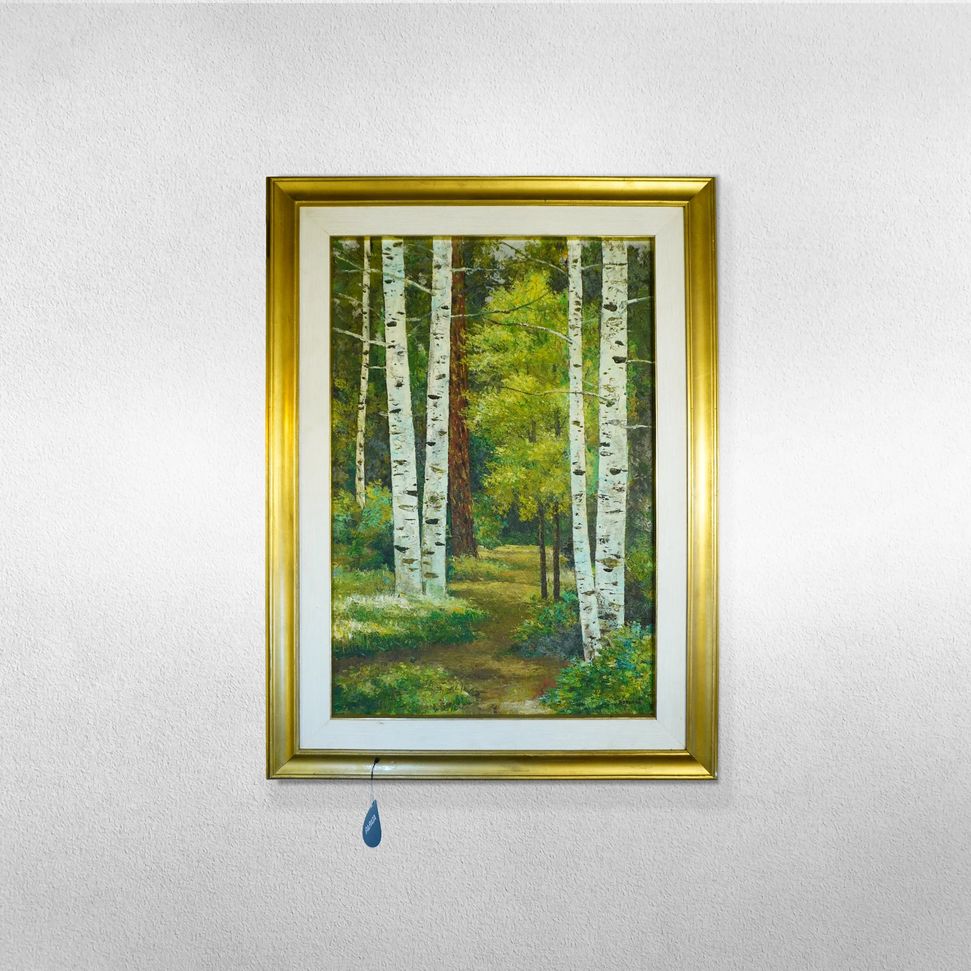 Birches forest oil painting