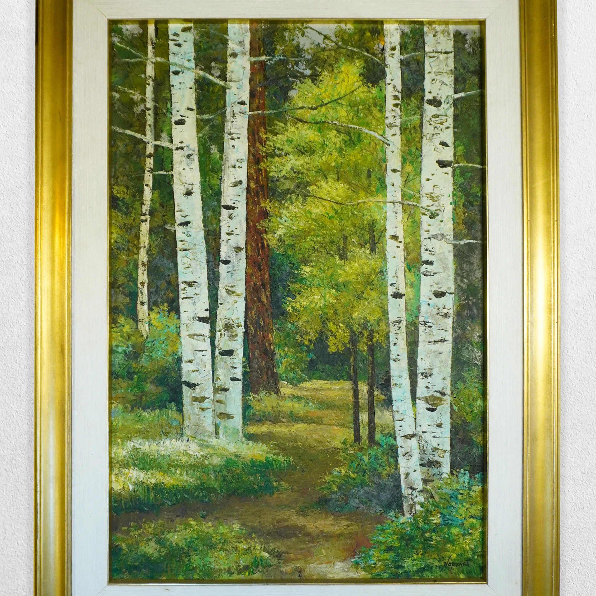 Birches forest oil painting - Image 2