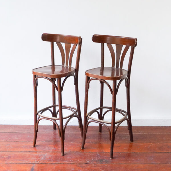 Thonet style curved bar chair.