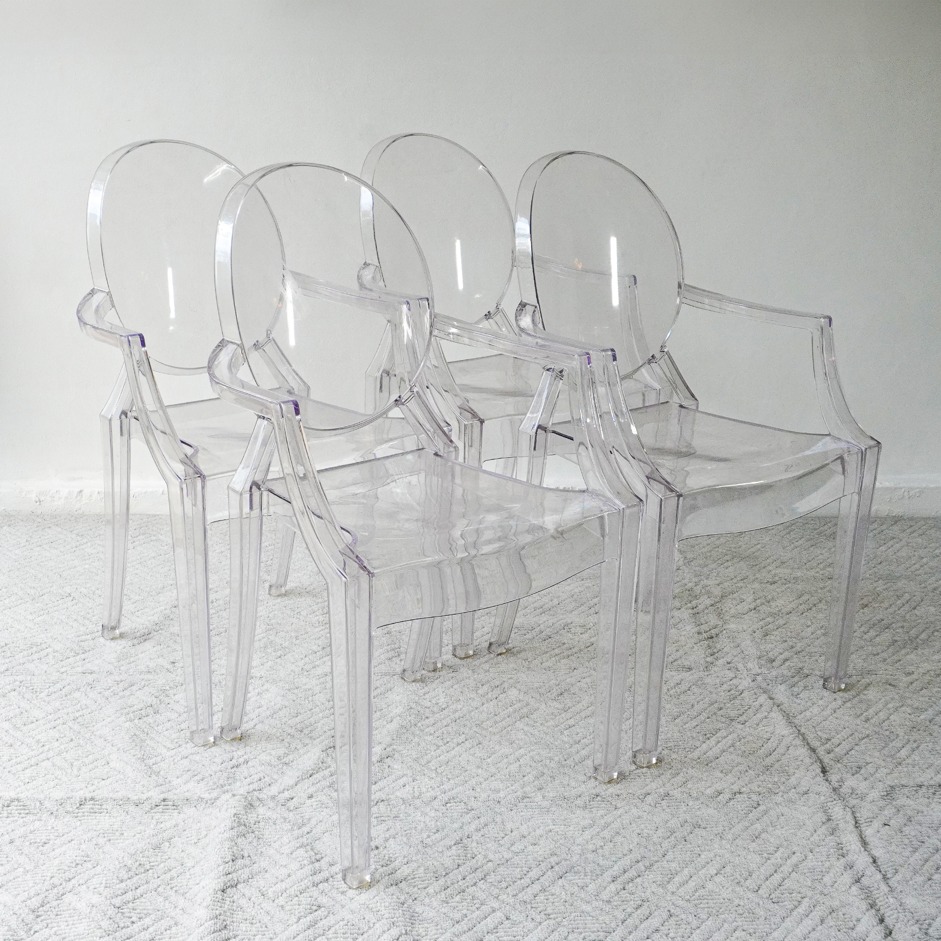 Europe style Transparent Plastic armchair - Image 2