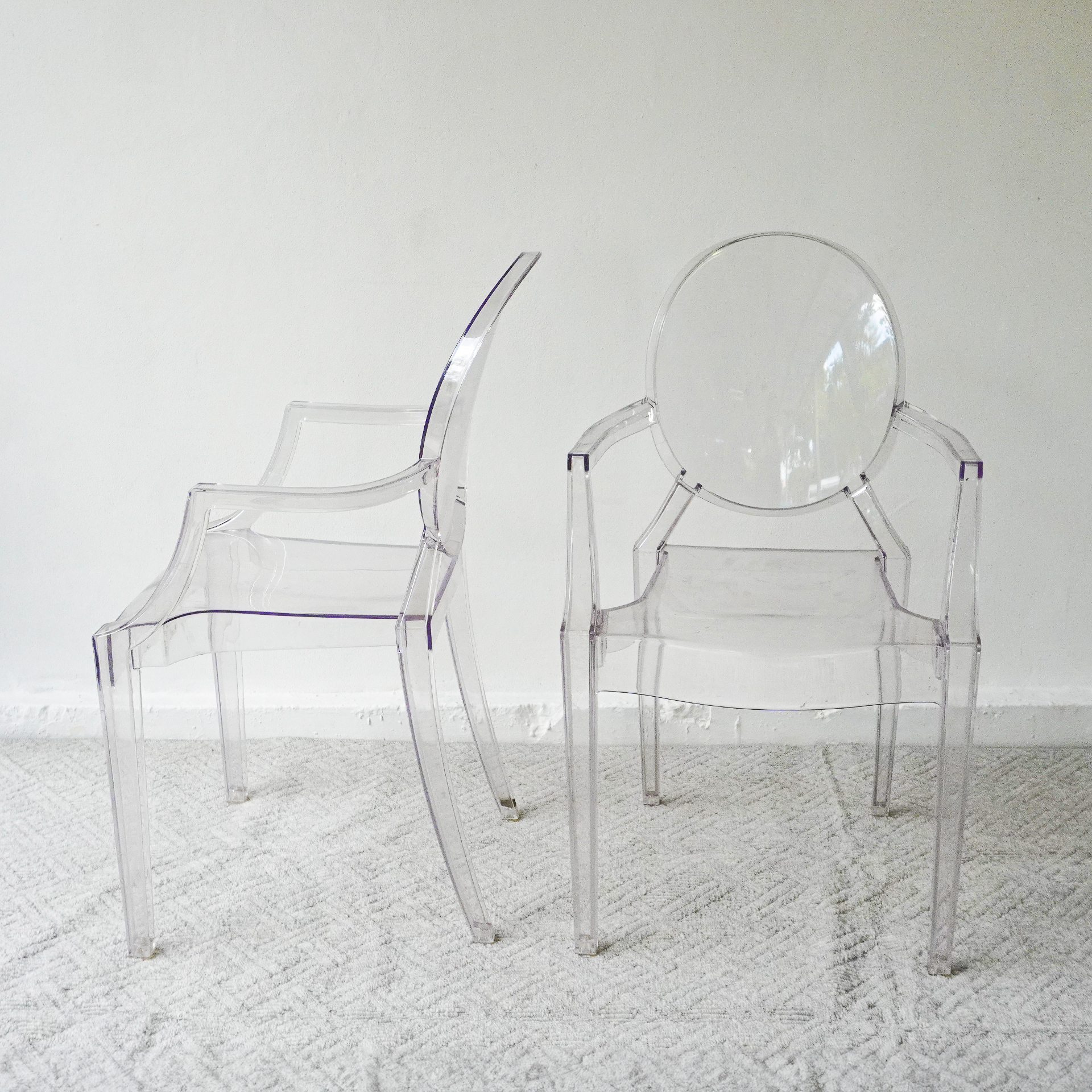 Europe style Transparent Plastic armchair - Image 3