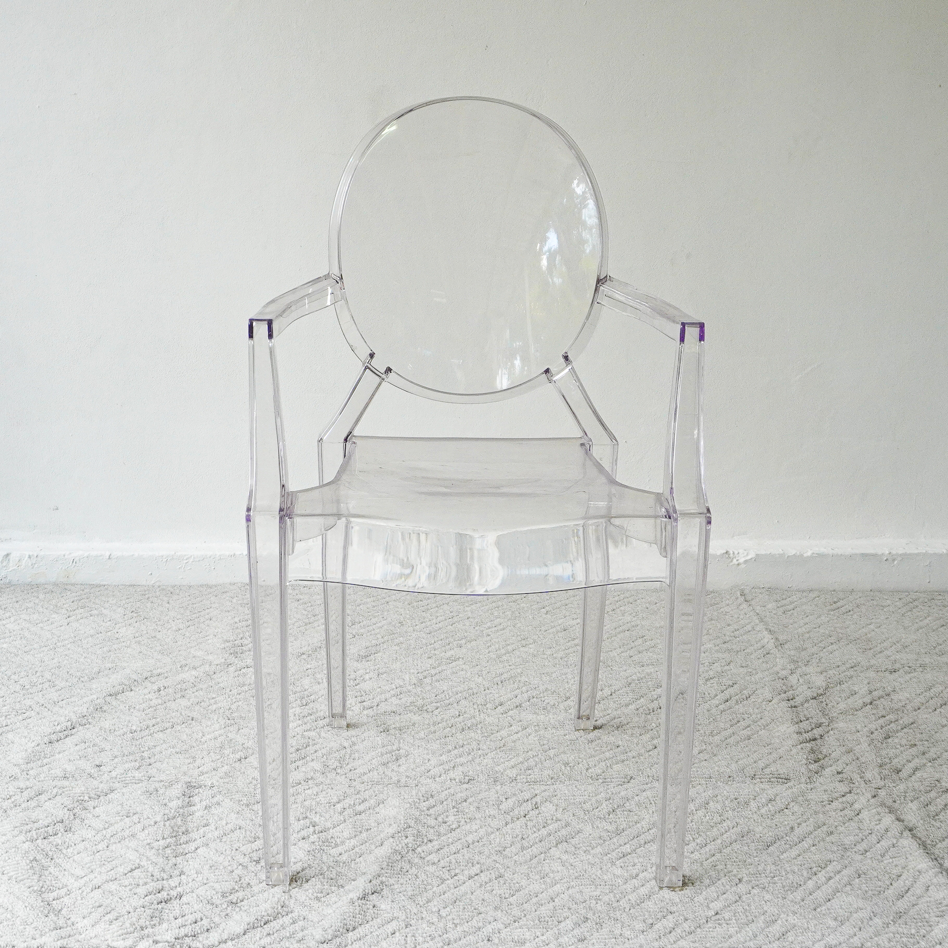 Europe style Transparent Plastic armchair