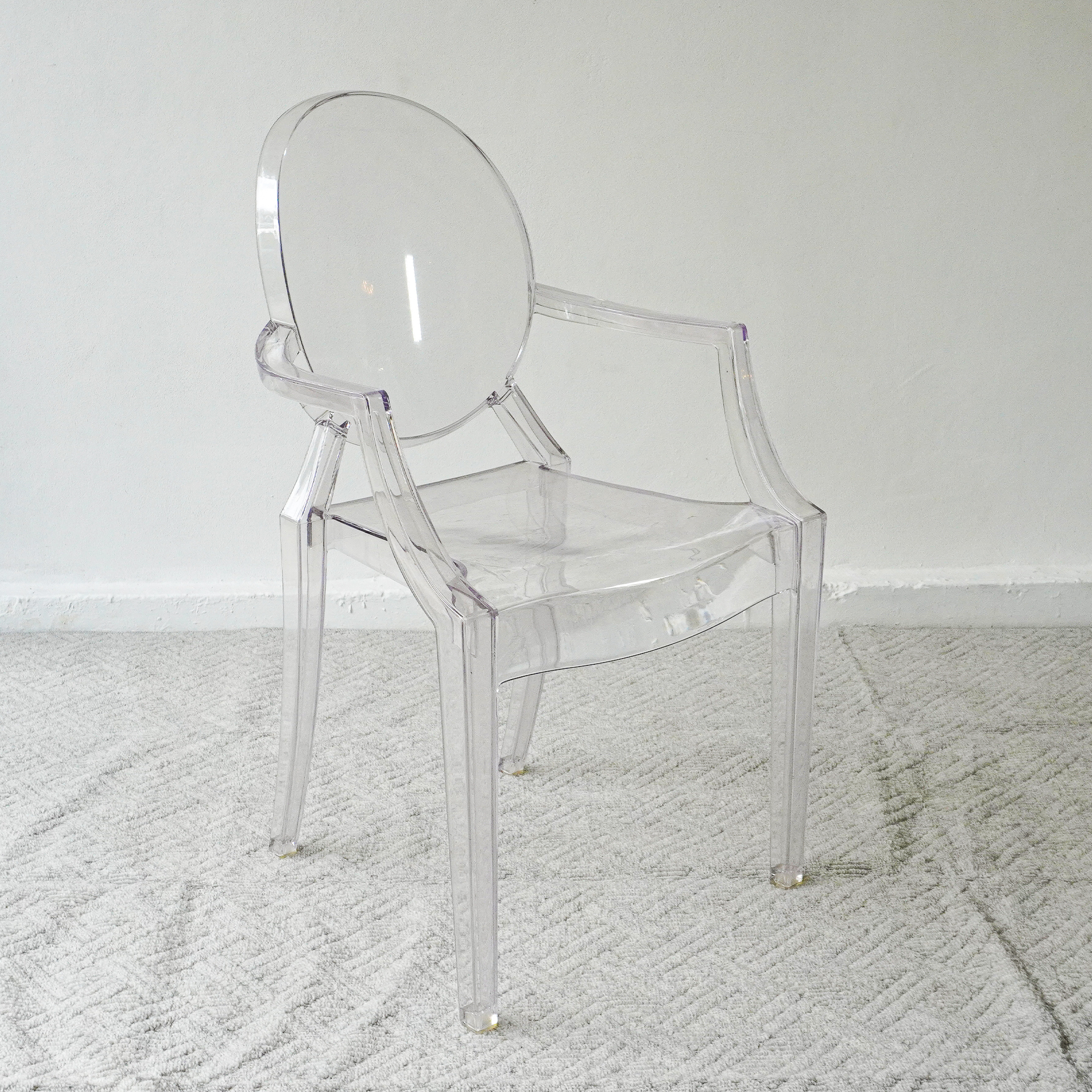 Europe style Transparent Plastic armchair - Image 4