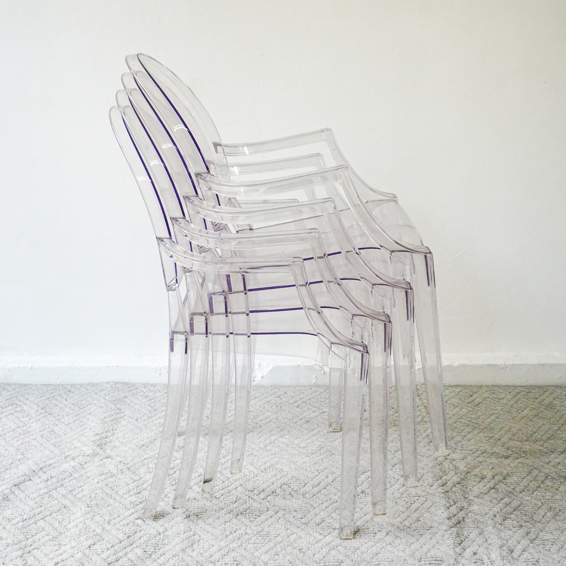 Europe style Transparent Plastic armchair - Image 7