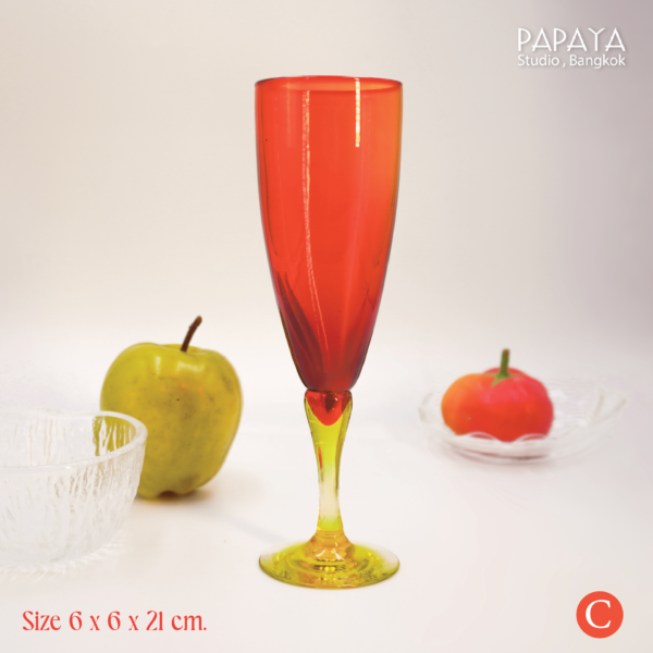 Hand blown Heat Glassware Drinking Champagne.