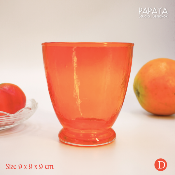 Vintage Orange Tumbler Glass