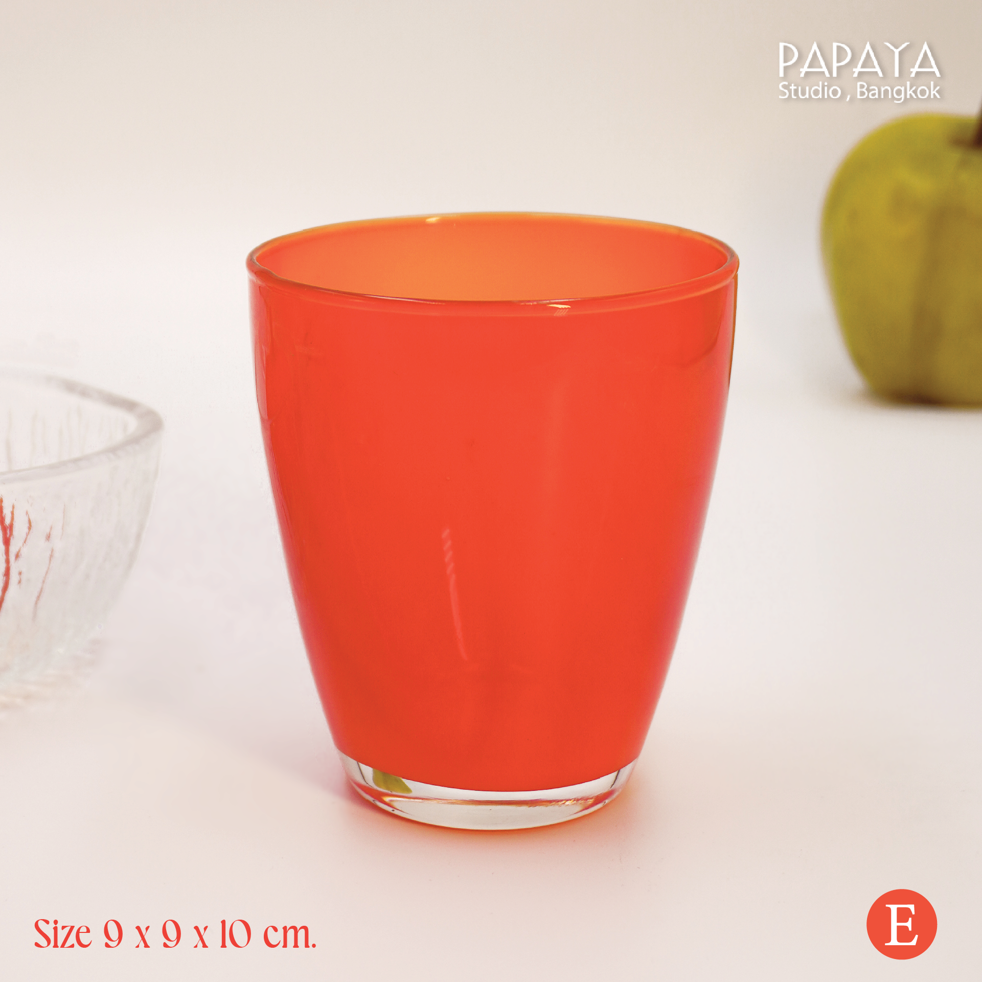 Orange Tumbler Glass