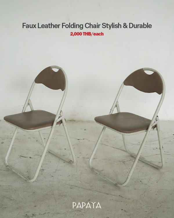 Faux Leather Folding Chair Stylish & Durable