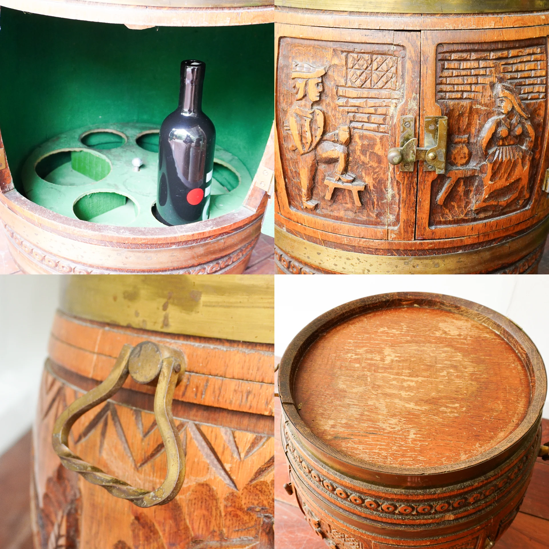 Wine barrel serving trolley - Image 3