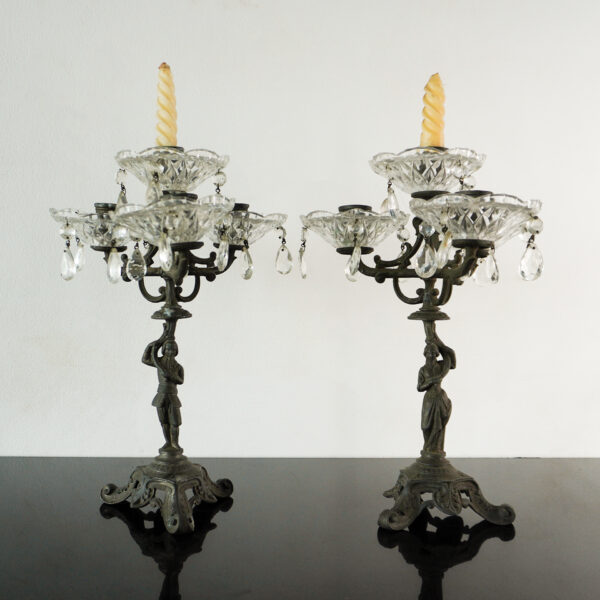 Crystal Candelabra Candles Holders