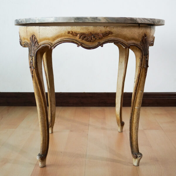 Rococo style marble top round table