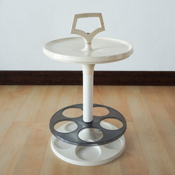 White plastic bottle holder design Made in Holland 1970s