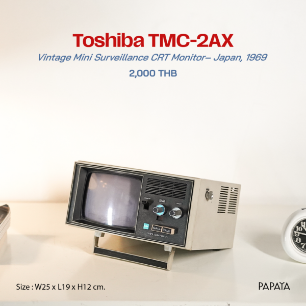 Toshiba TMC-2AX (Vintage Mini Surveillance CRT Monitor– Japan, 1969)