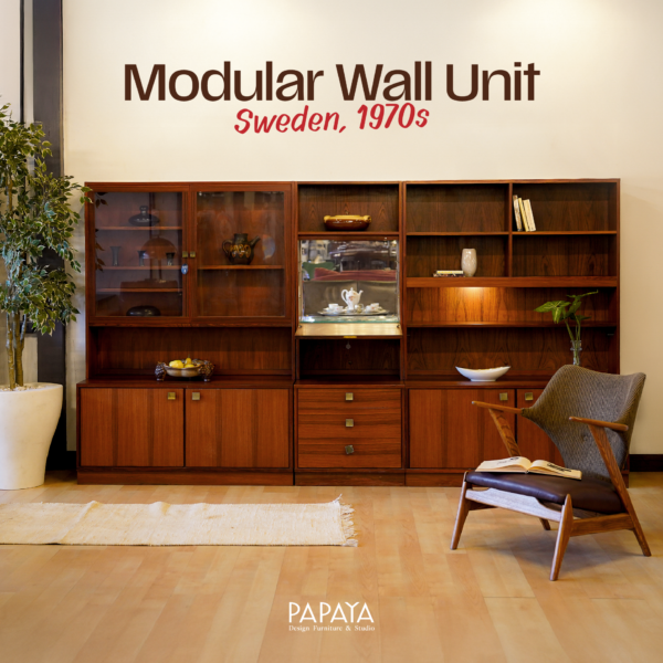 Vintage Swedish Modular Wall Unit Sweden, 1970s
