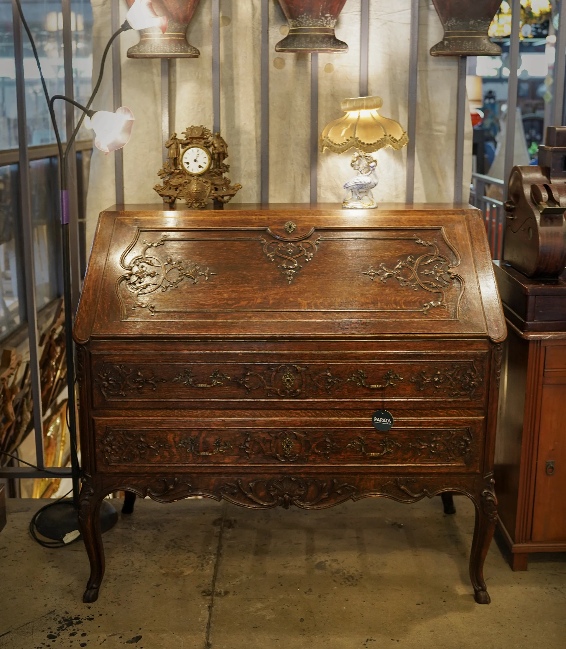 Antique Country French Régence Secretary Desk