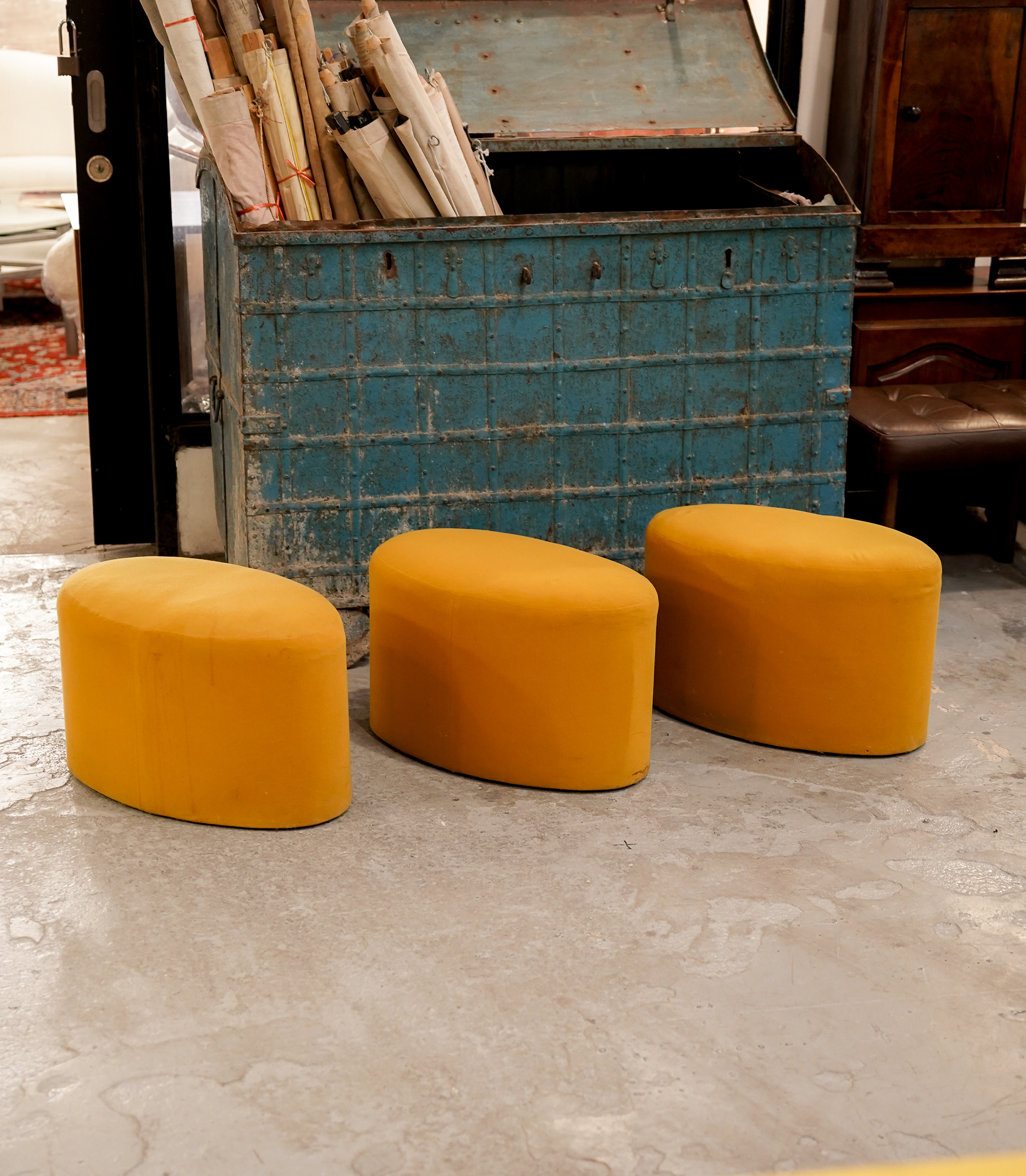 Ochre Oval Stool - Image 2