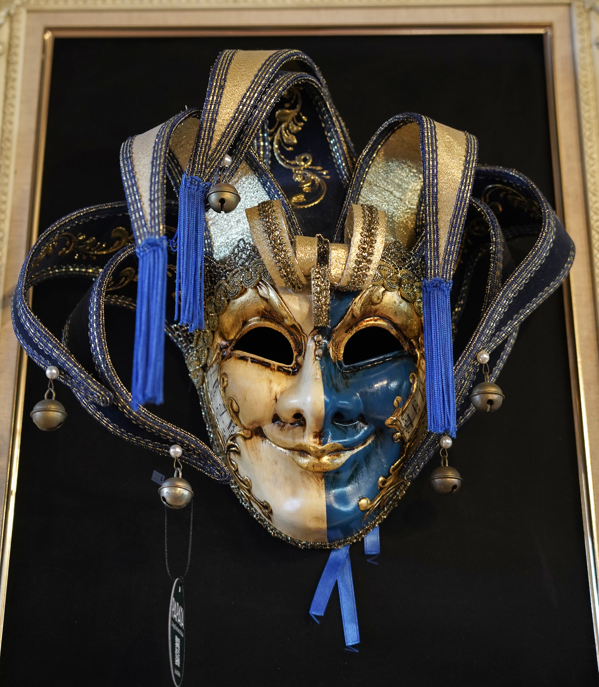 Framed Jester Mask, Venetian Style, Italy, Late 20th Century - Image 2
