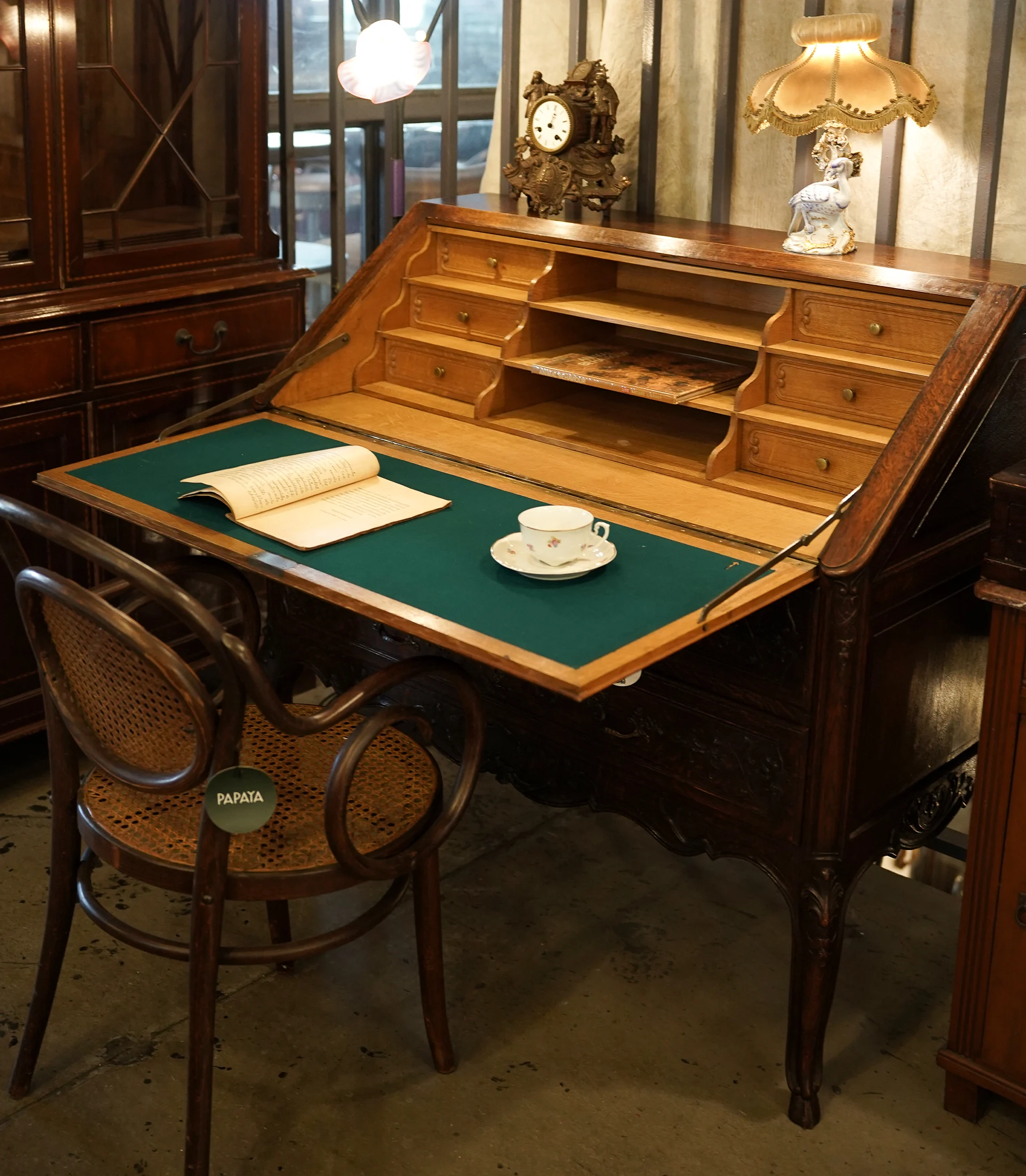 Antique Country French Régence Secretary Desk - Image 2