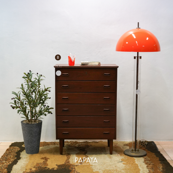 Teak Tall Chest of Drawers, Denmark (1960s–70s)