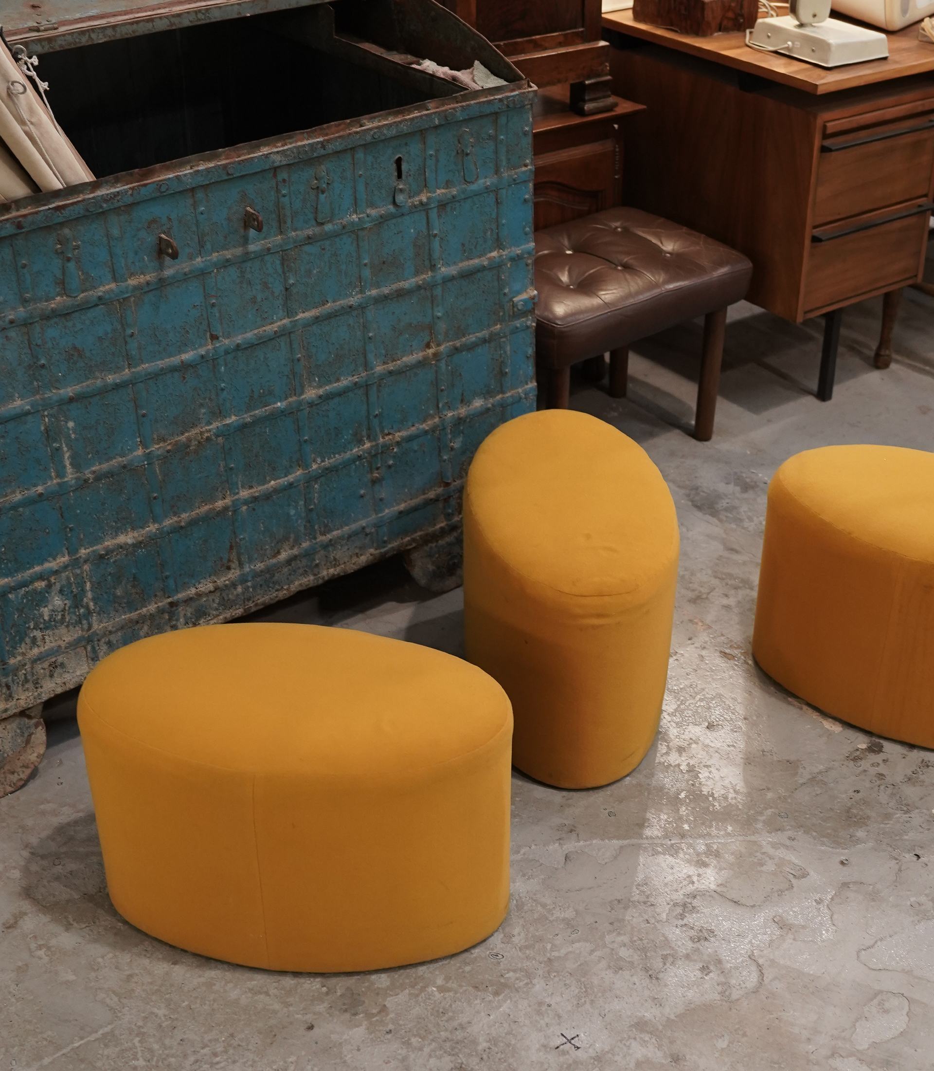 Ochre Oval Stool - Image 3