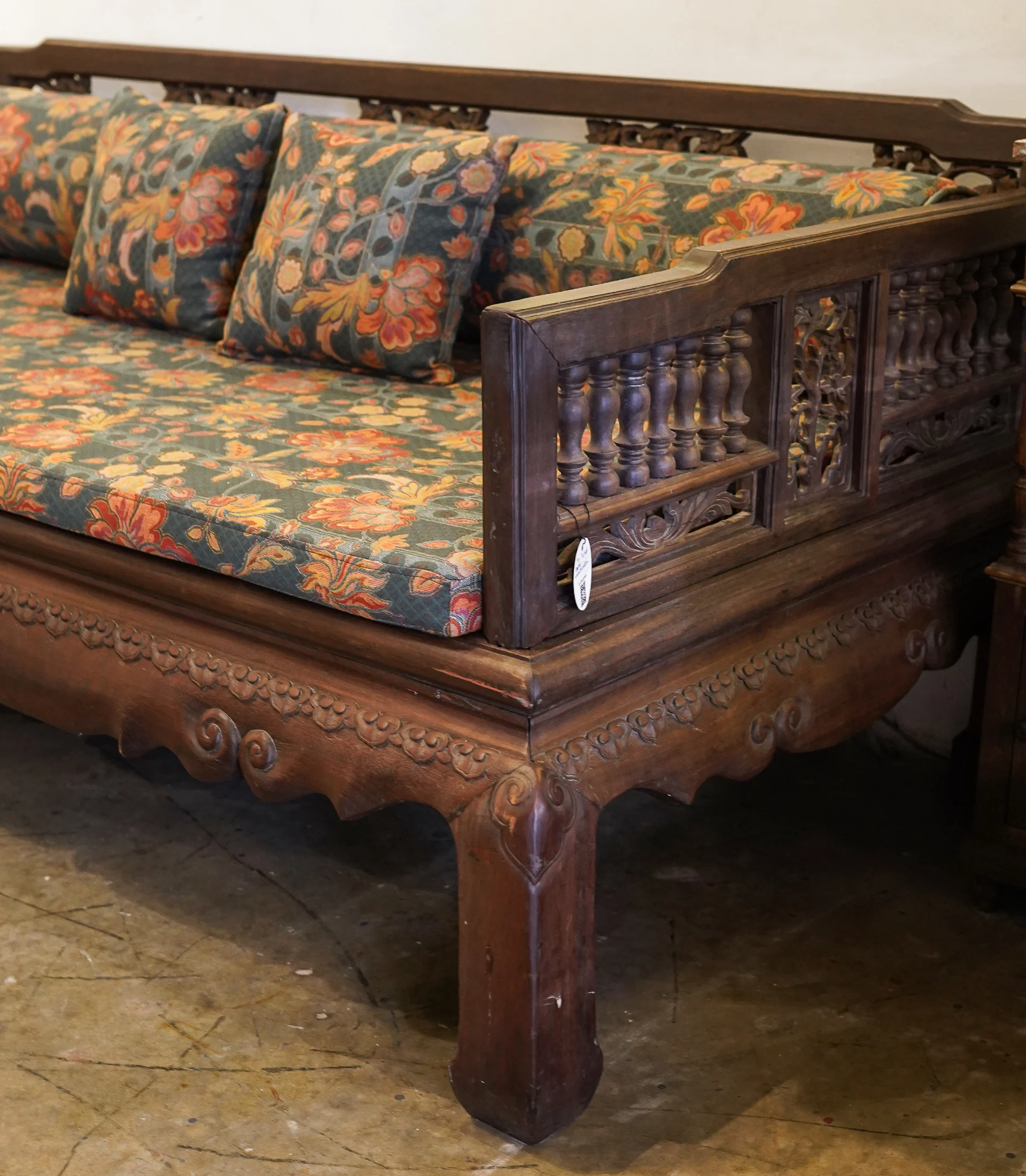 Hand-Carved Wooden Day Seat - Image 3