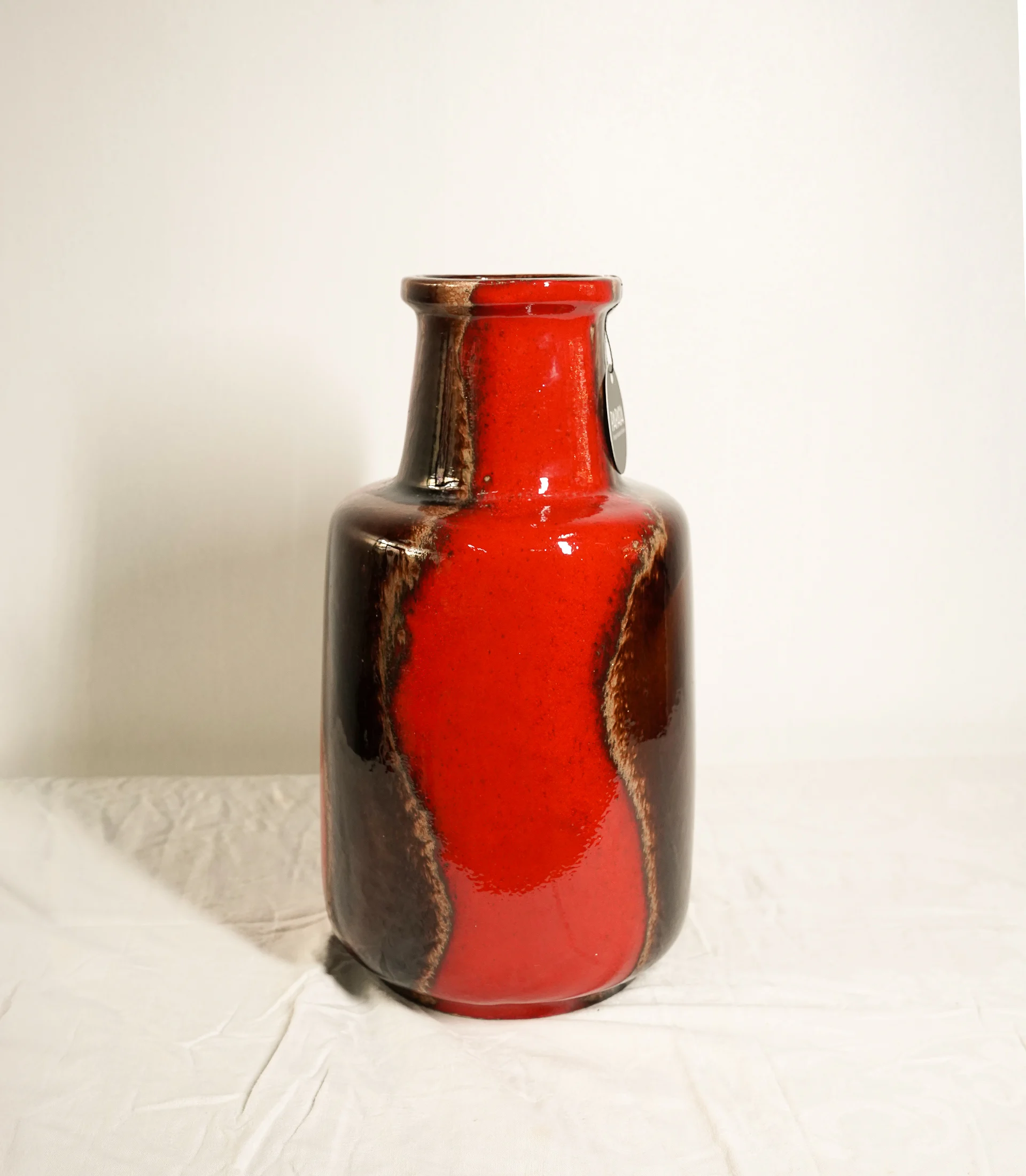 Scheurich - 1960s Tall Fat Lava Floor Vase (Model 407-35) W. Germany - Image 6
