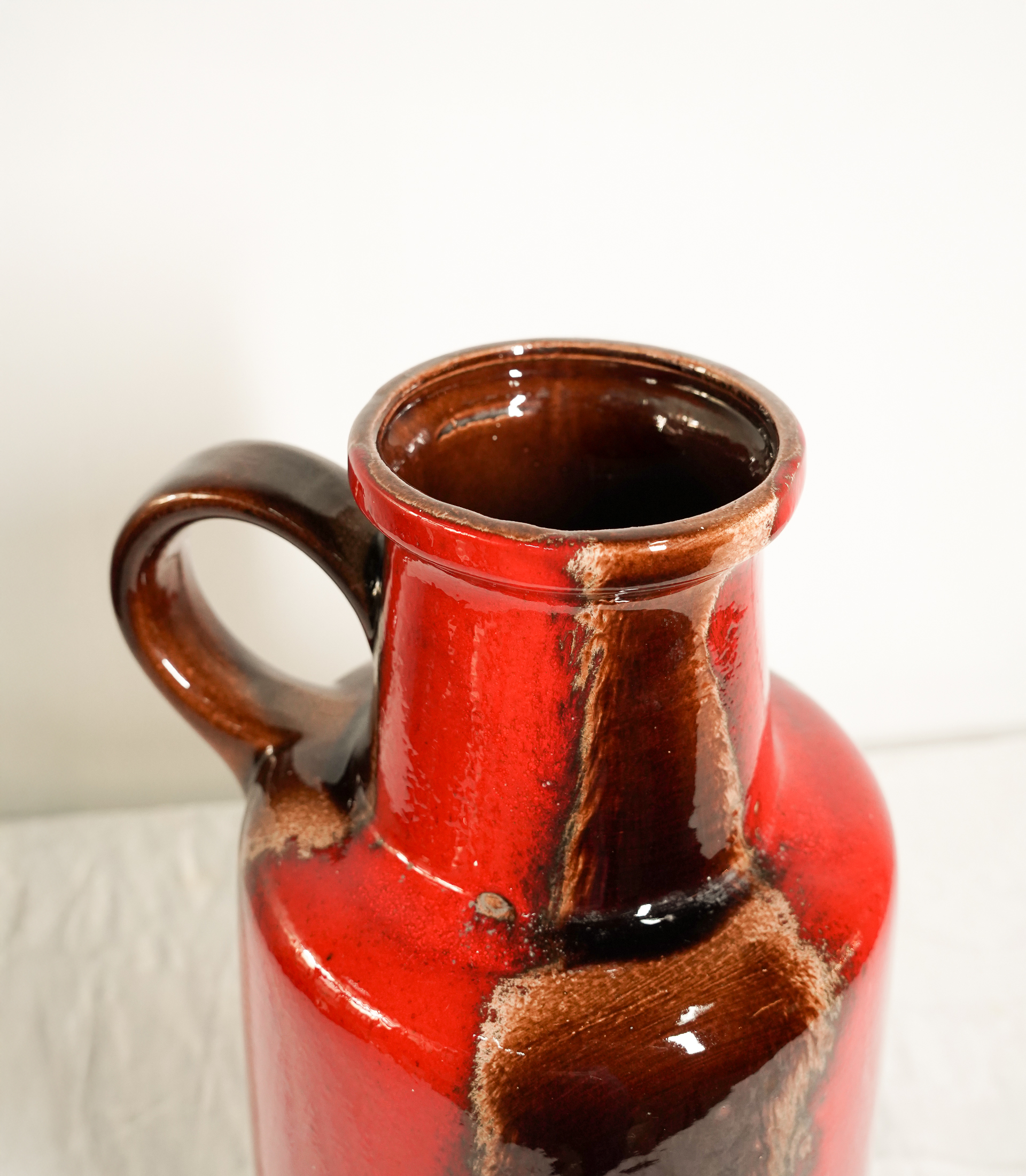 Scheurich - 1960s Tall Fat Lava Floor Vase (Model 407-35) W. Germany - Image 4