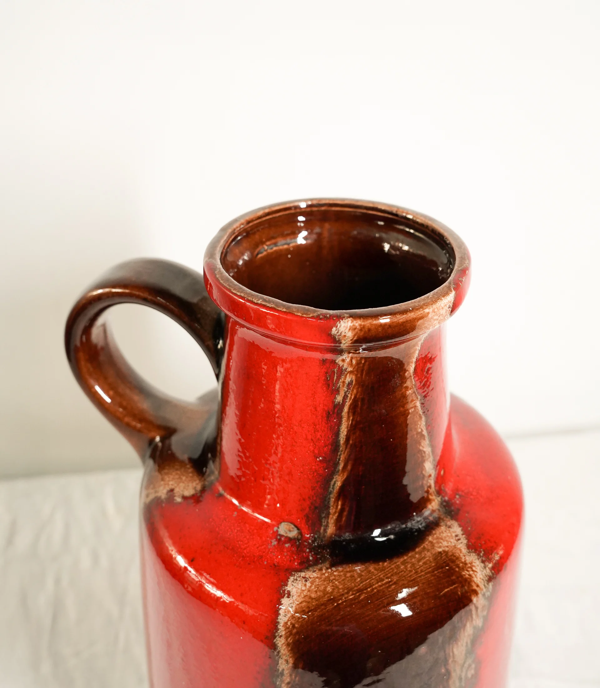 Scheurich - 1960s Tall Fat Lava Floor Vase (Model 407-35) W. Germany - Image 7