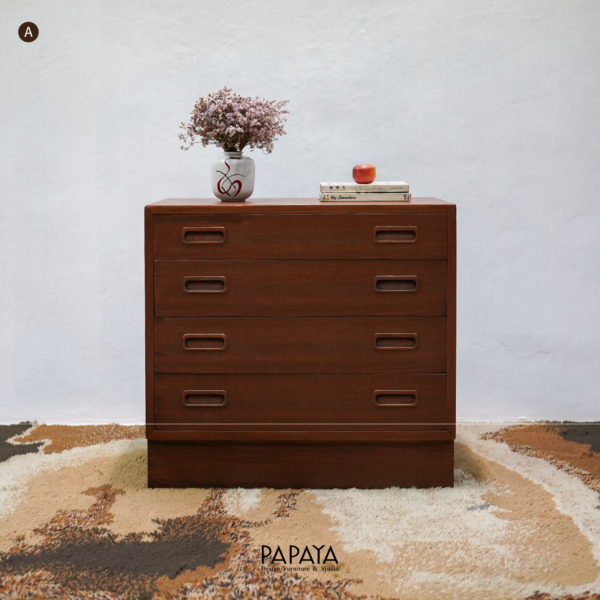 Teak 4 Drawer Chest, Denmark, 1960s