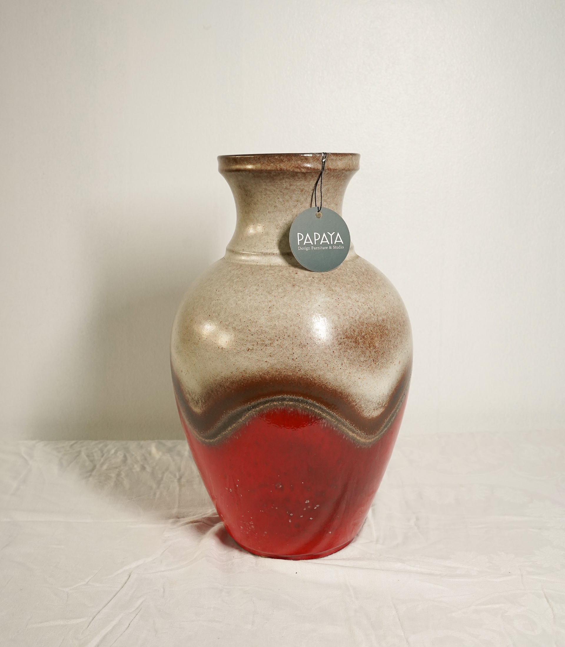 Bay Keramik - 1960s Ceramic Floor Vase W. Germany - Image 2