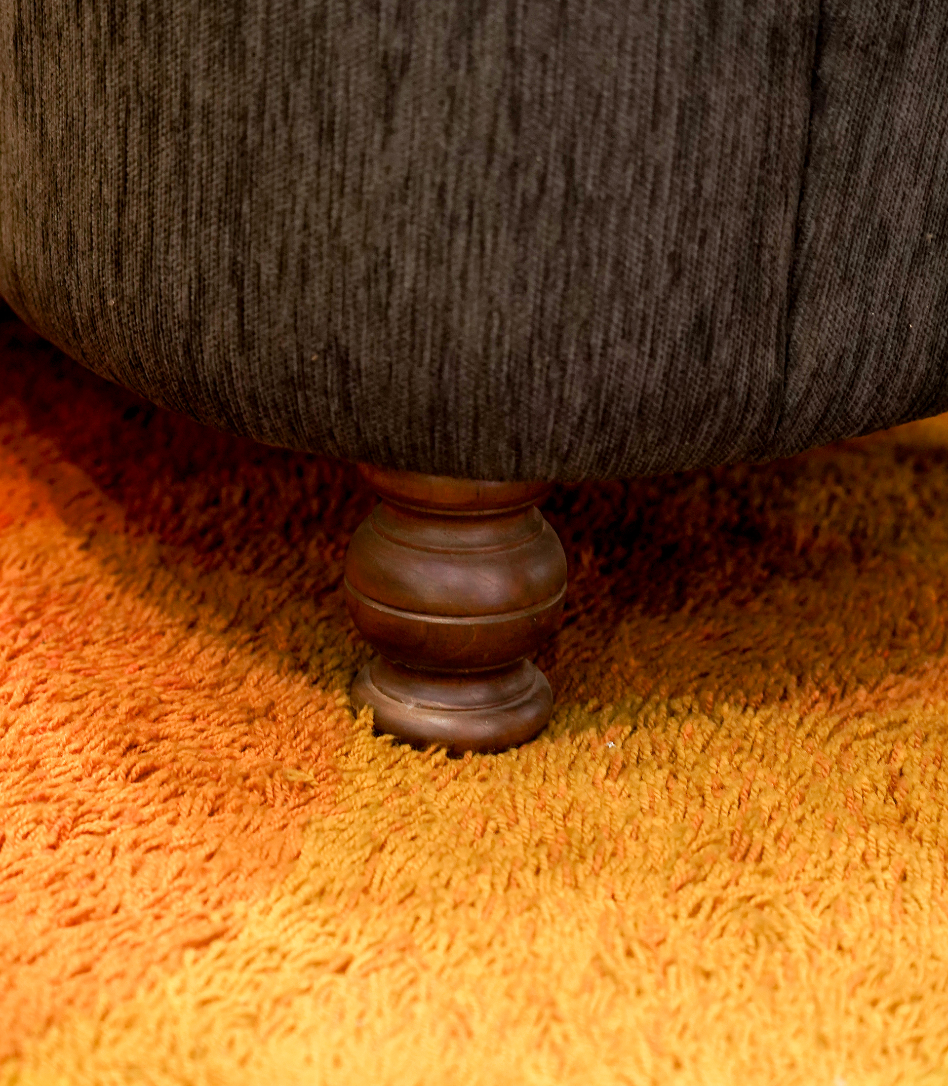 Black Floral Two-Seater Sofa - Image 3