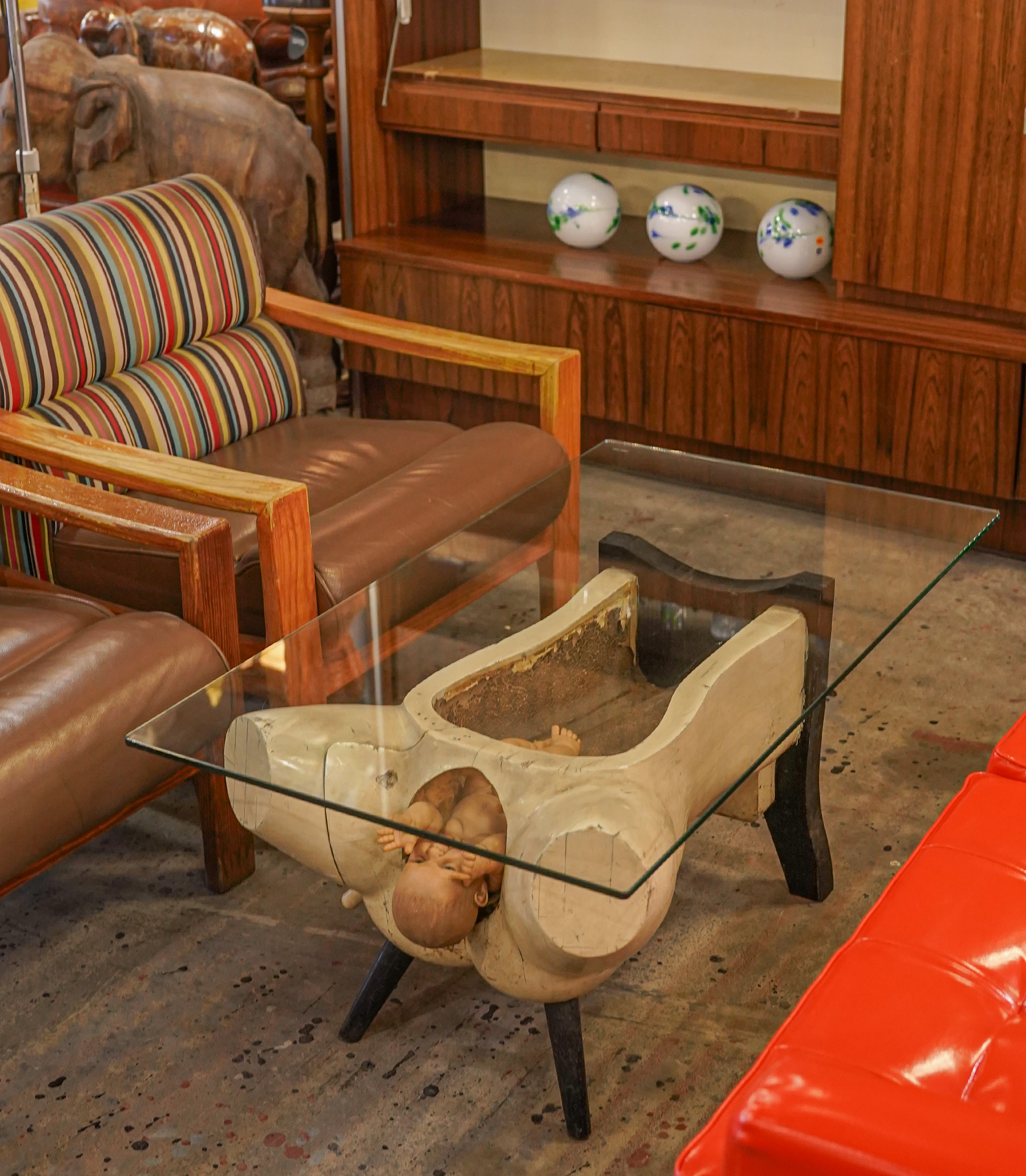 Clay Adams Vintage Medical Model Coffee Table