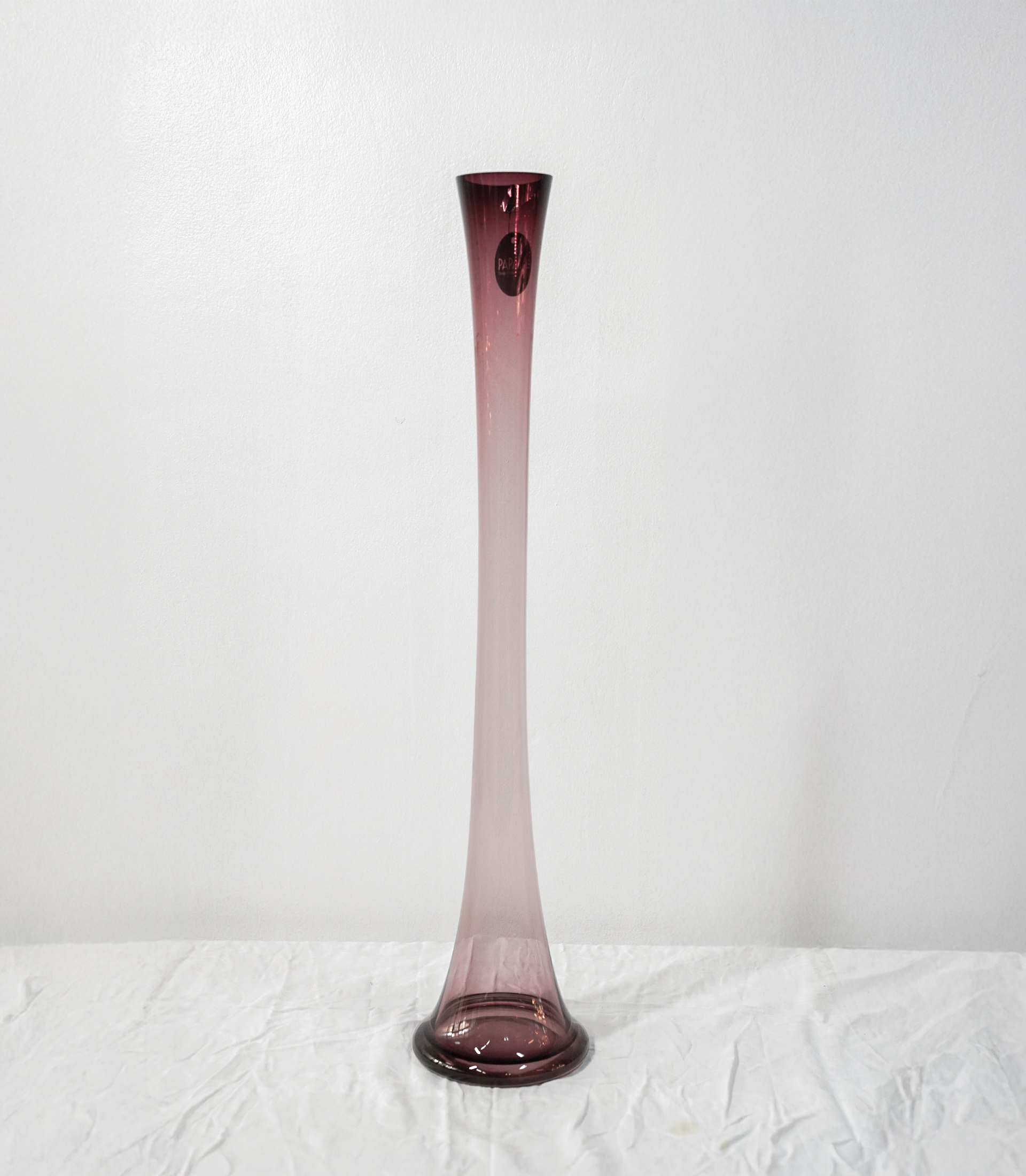 Kosta Boda Amethyst Art Glass Vase, Sweden, Late 20th Century